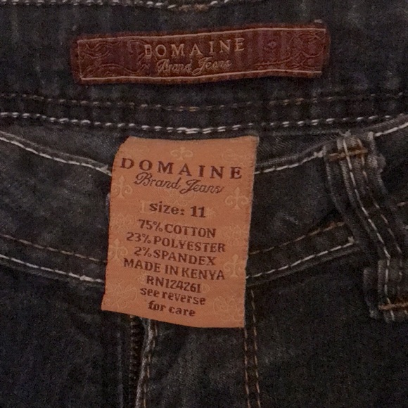 Cuffed Blue Skinny Jeans by Domaine - Picture 3 of 10